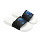 Wolf Playing Chess (Blue Team) - Women's Slide Sandals