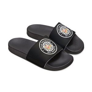 Brick University (Black-outside) - Slide Sandals — Removable‑Strap Slides