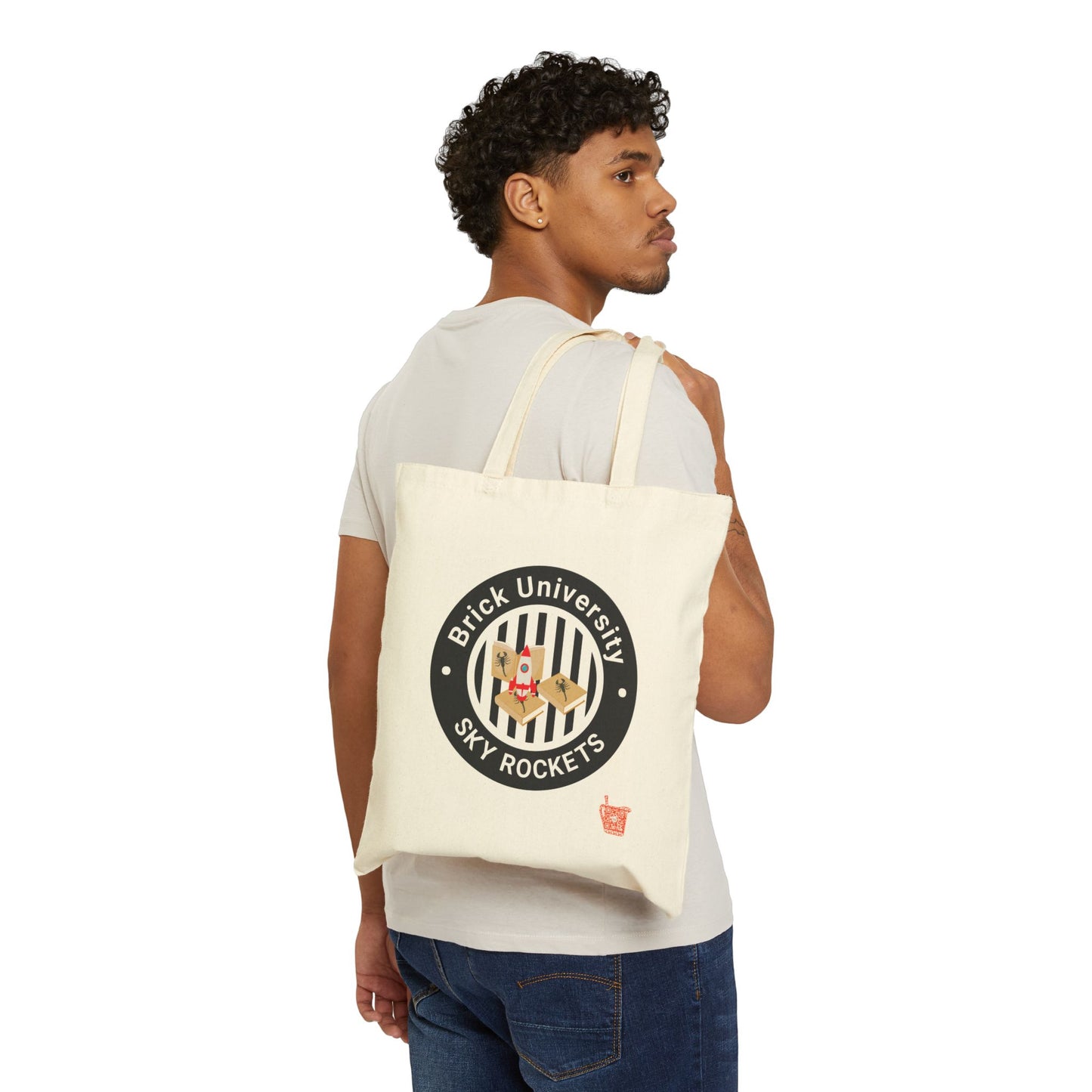 Brick University (Black-Outside) - Tote Bag