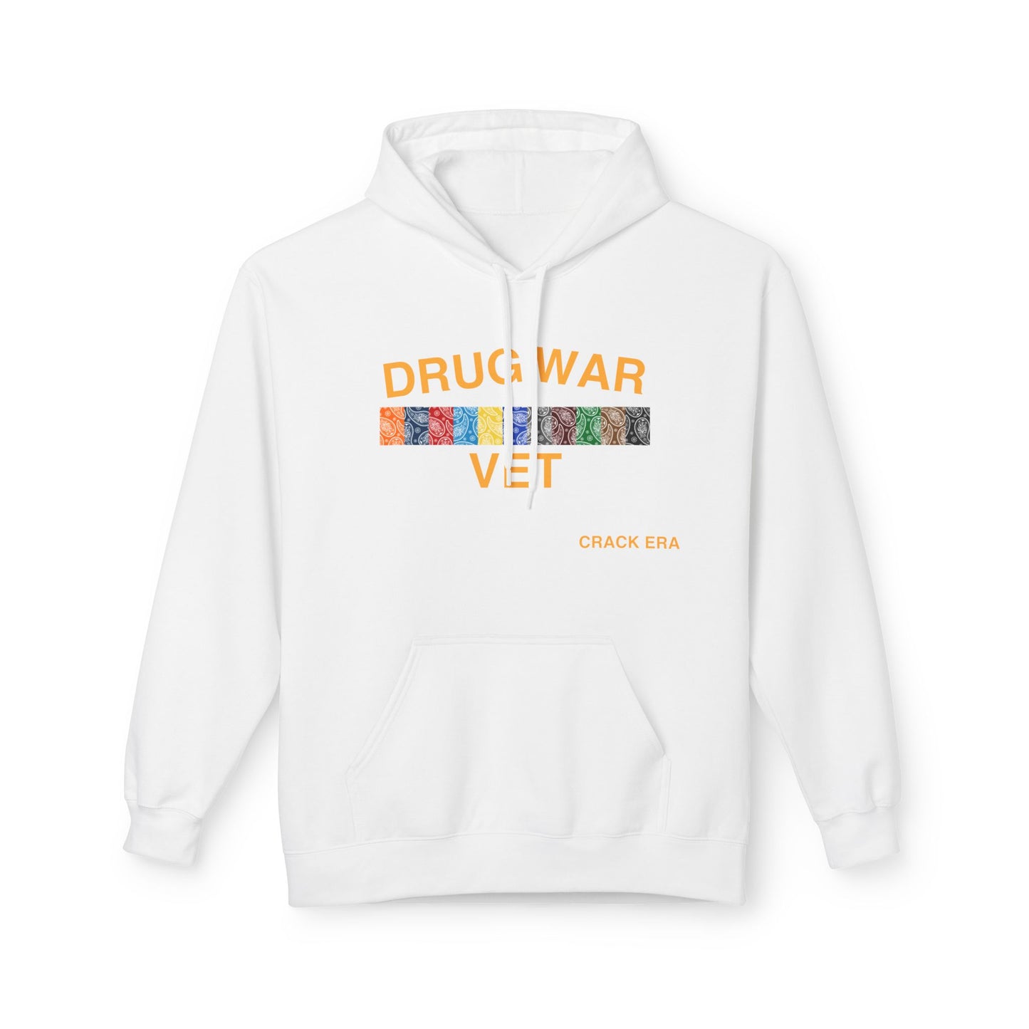 Drug War Vet Hoodie — 'Crack Era' Retro Patch Graphic