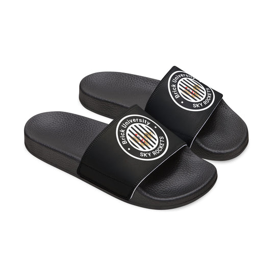 Brick University (Black Behind Bars) - Slide Sandals — Removable‑Strap Slides
