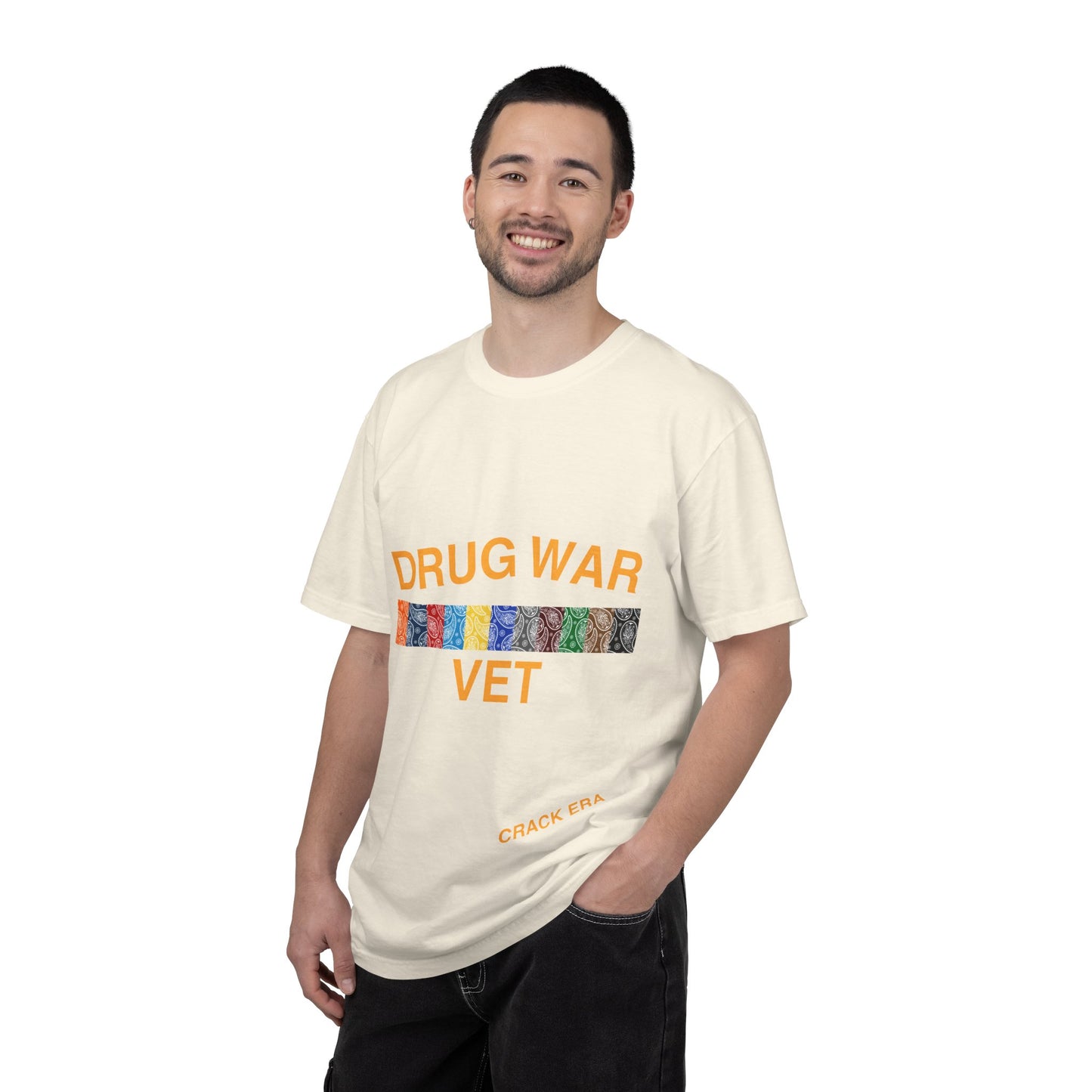 Drug War Vet T-Shirt – 'Crack Era' Retro Patch Graphic Tee