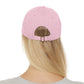 Brick University (Black Design Behind Bars) - Hat with Leather Patch (Round)