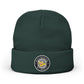 Brick University (Black-outside) Knit Beanie