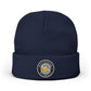 Brick University (Black-outside) Knit Beanie