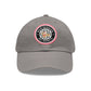 Brick University (Black Design) - Hat with Leather Patch (Round)