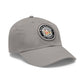 Brick University (Black Design) - Hat with Leather Patch (Round)