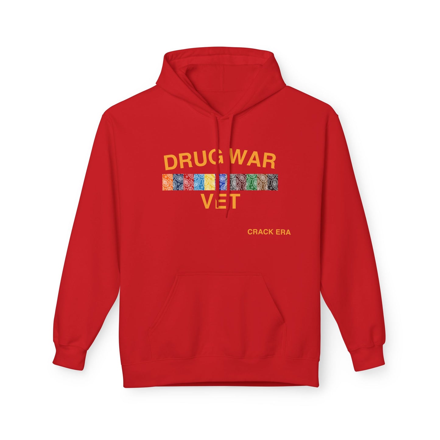 Drug War Vet Hoodie — 'Crack Era' Retro Patch Graphic