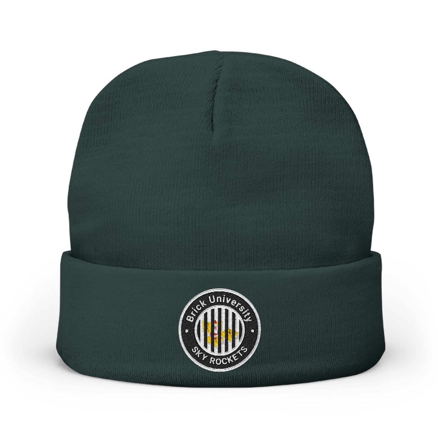 Brick University (Black Behind Bars) Knit Beanie