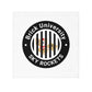 Brick University (Black Design Behind Bars) - Face Towel