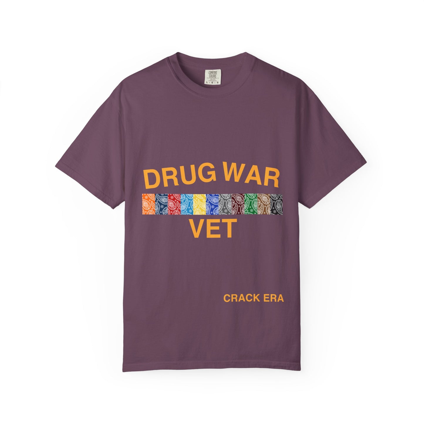 Drug War Vet T-Shirt – 'Crack Era' Retro Patch Graphic Tee