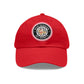 Brick University (Black Design) - Hat with Leather Patch (Round)