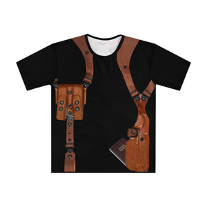 Leather Holster Print Black T-Shirt