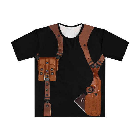 Leather Holster Print Black T-Shirt