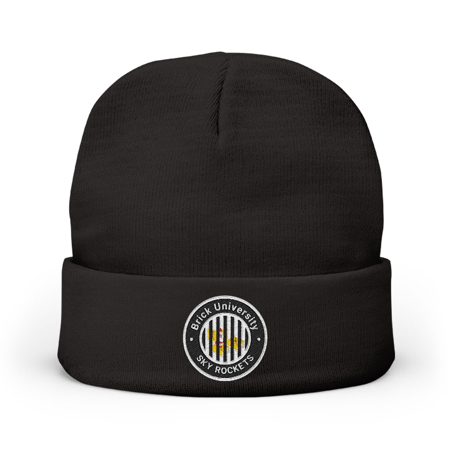 Brick University (Black Behind Bars) Knit Beanie