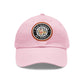 Brick University (Black Design) - Hat with Leather Patch (Round)