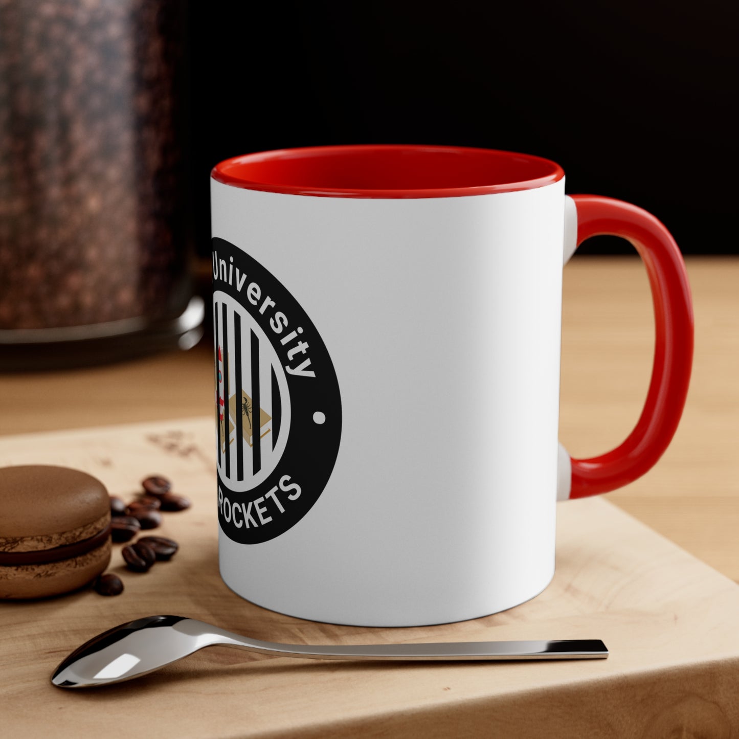 Brick University (Black Design Behind Bars) - Accent Coffee Mug, 11oz