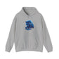 Wolf Playing Chess (Blue Team) - Unisex Heavy Blend™ Hooded Sweatshirt