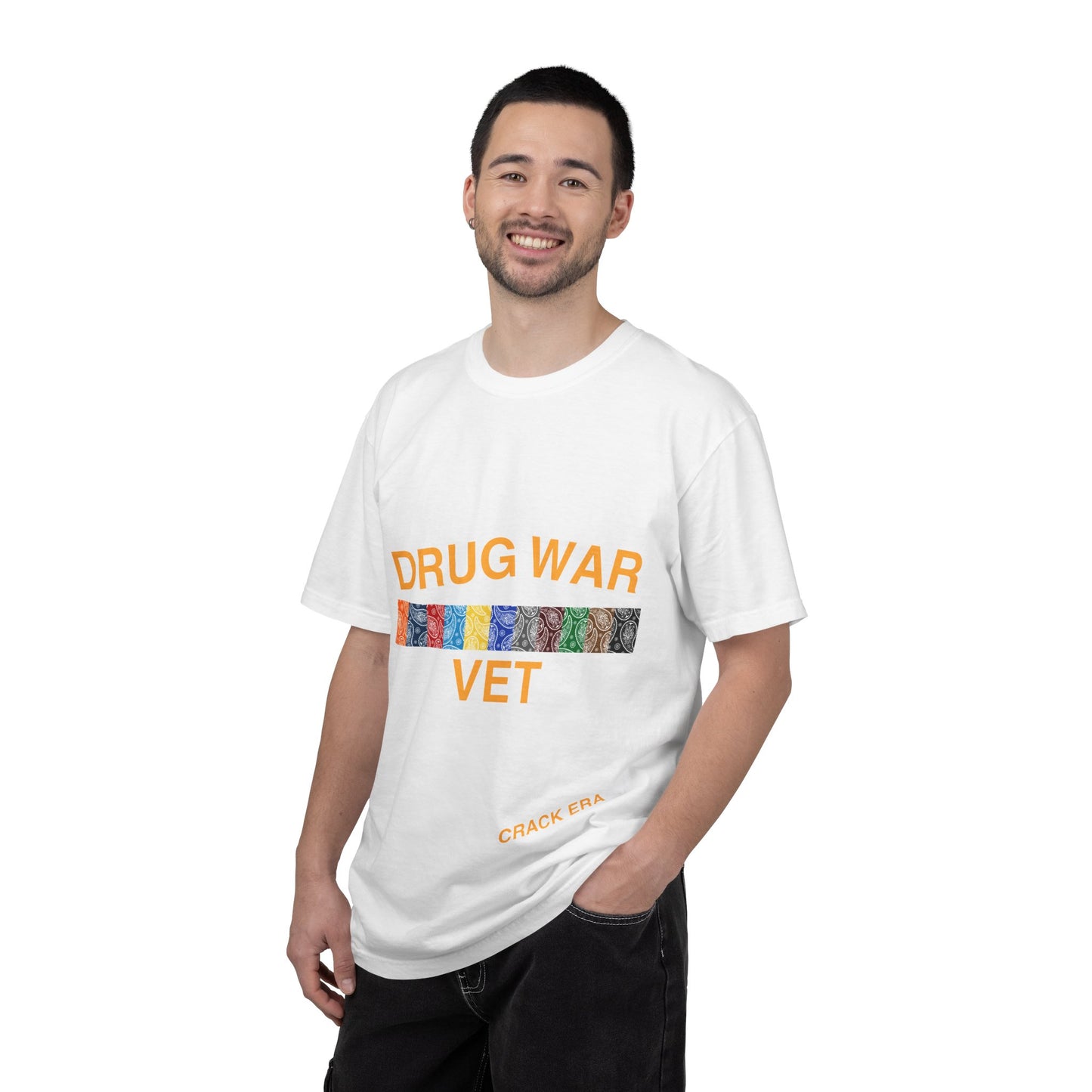 Drug War Vet T-Shirt – 'Crack Era' Retro Patch Graphic Tee