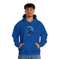 Wolf Playing Chess (Blue Team) - Unisex Heavy Blend™ Hooded Sweatshirt