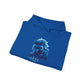 Wolf Playing Chess (Blue Team) - Unisex Heavy Blend™ Hooded Sweatshirt