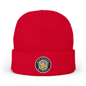 Brick University (Black-outside) Knit Beanie