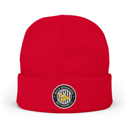 Brick University (Black-outside) Knit Beanie