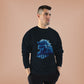Wolf Playing Chess (Blue Team) - Unisex EcoSmart® Crewneck Sweatshirt