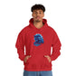 Wolf Playing Chess (Blue Team) - Unisex Heavy Blend™ Hooded Sweatshirt