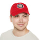 Brick University (Black Design) - Hat with Leather Patch (Round)