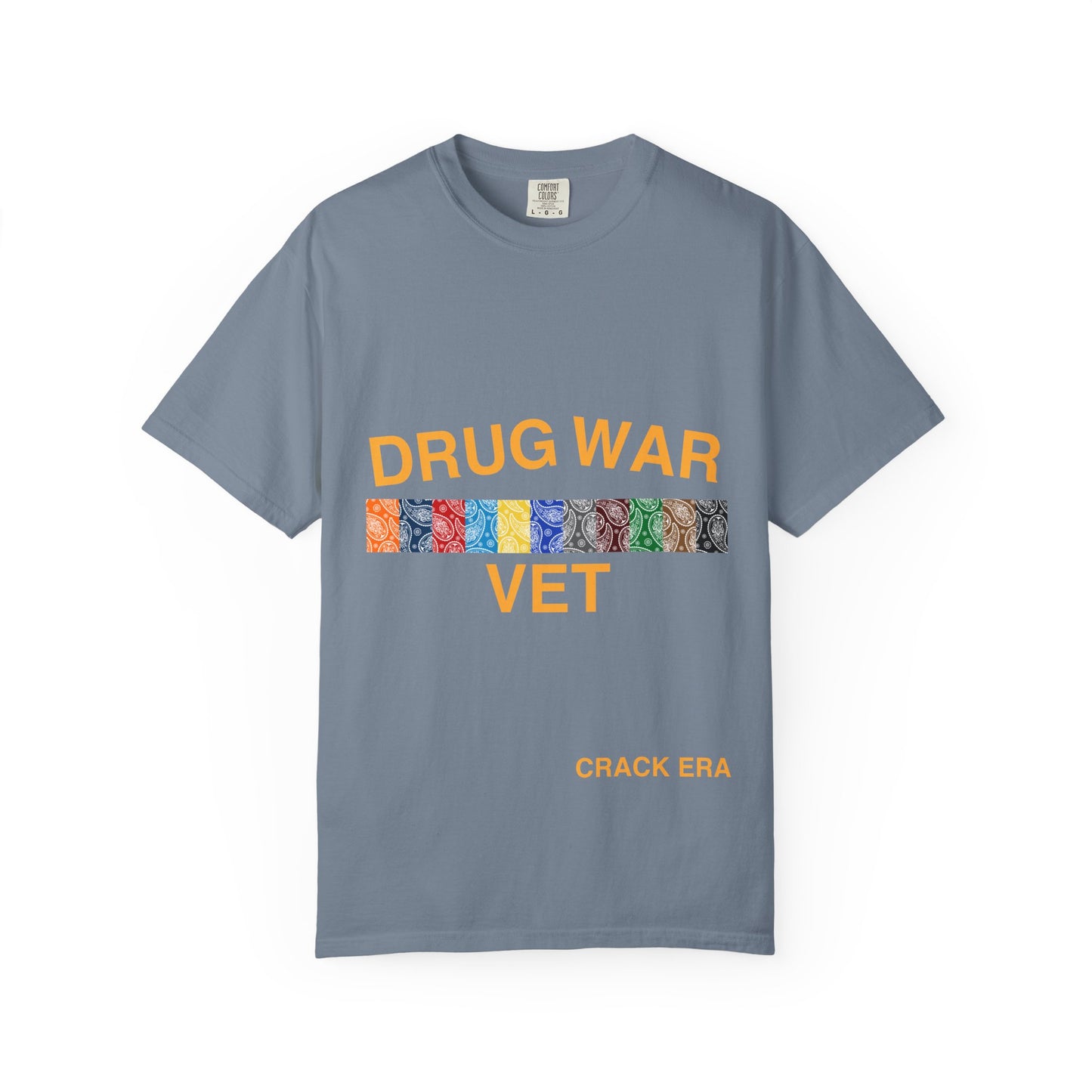 Drug War Vet T-Shirt – 'Crack Era' Retro Patch Graphic Tee