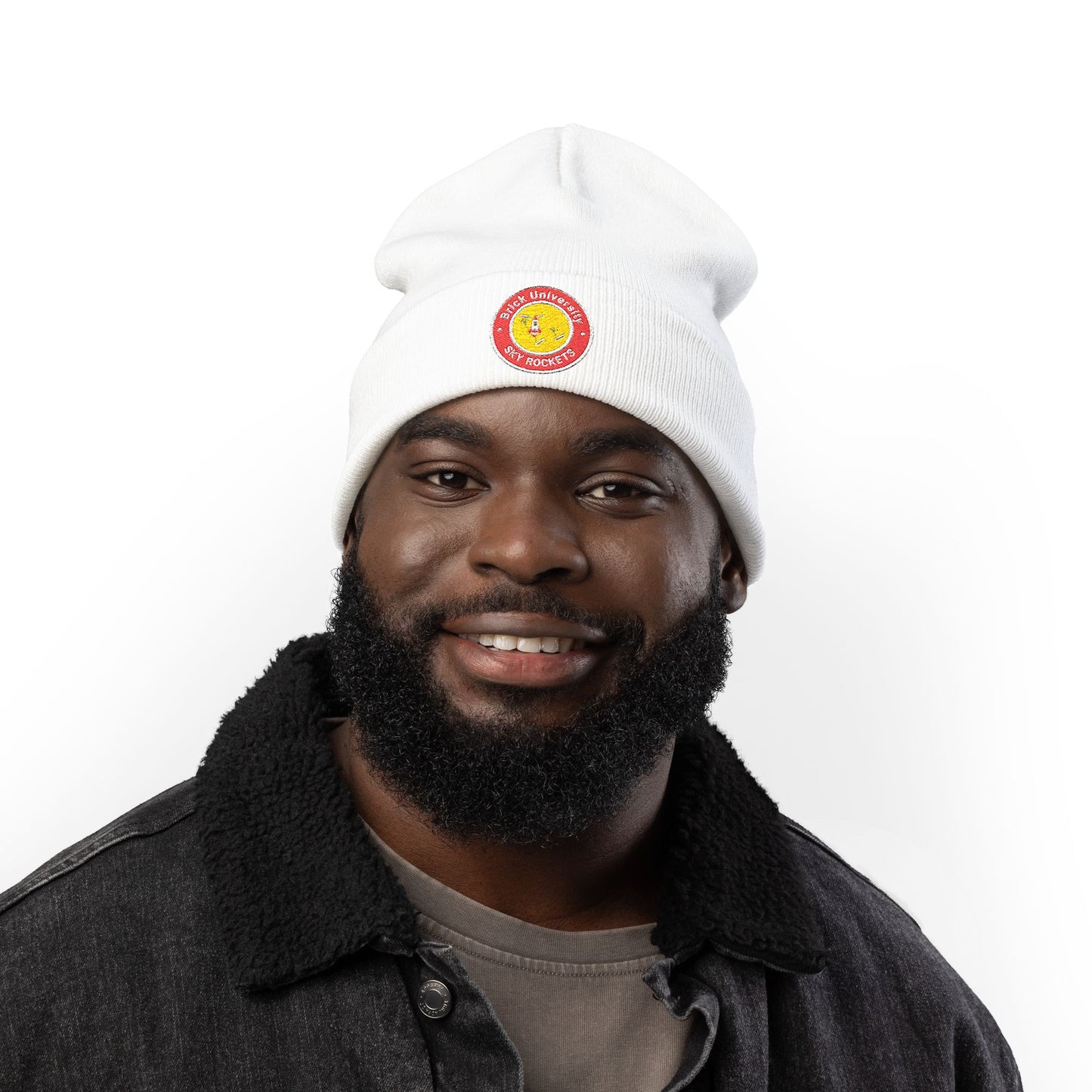 Brick University Knit Beanie