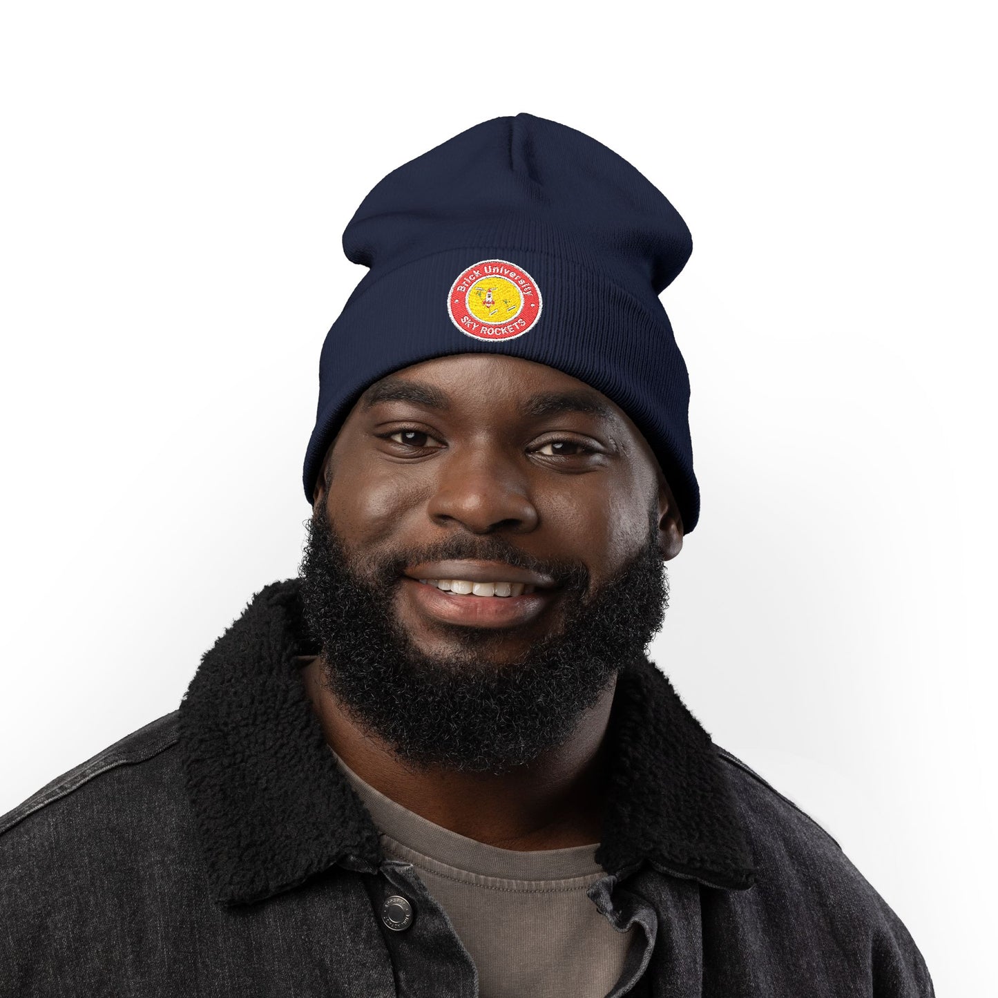 Brick University Knit Beanie