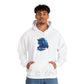 Wolf Playing Chess (Blue Team) - Unisex Heavy Blend™ Hooded Sweatshirt