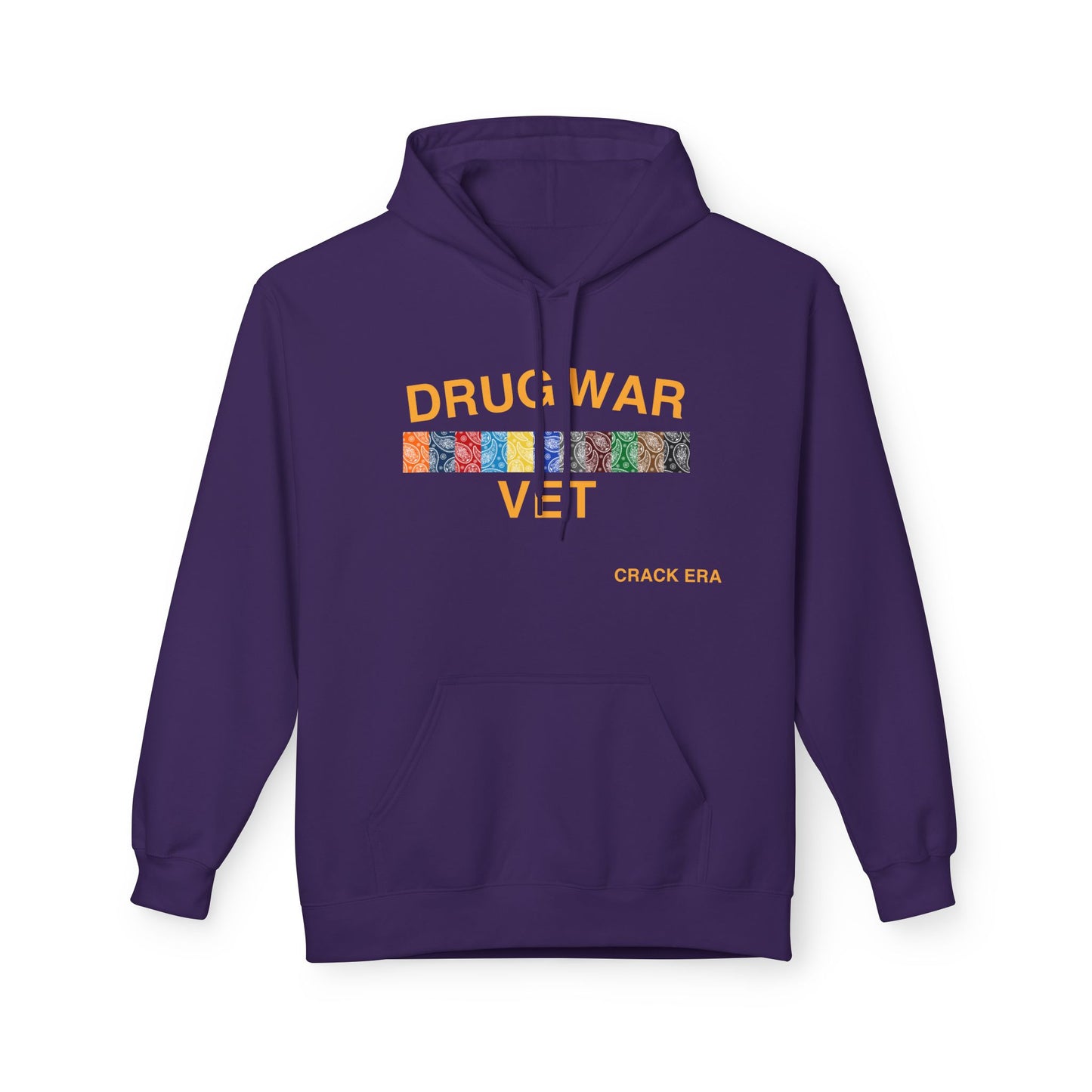 Drug War Vet Hoodie — 'Crack Era' Retro Patch Graphic