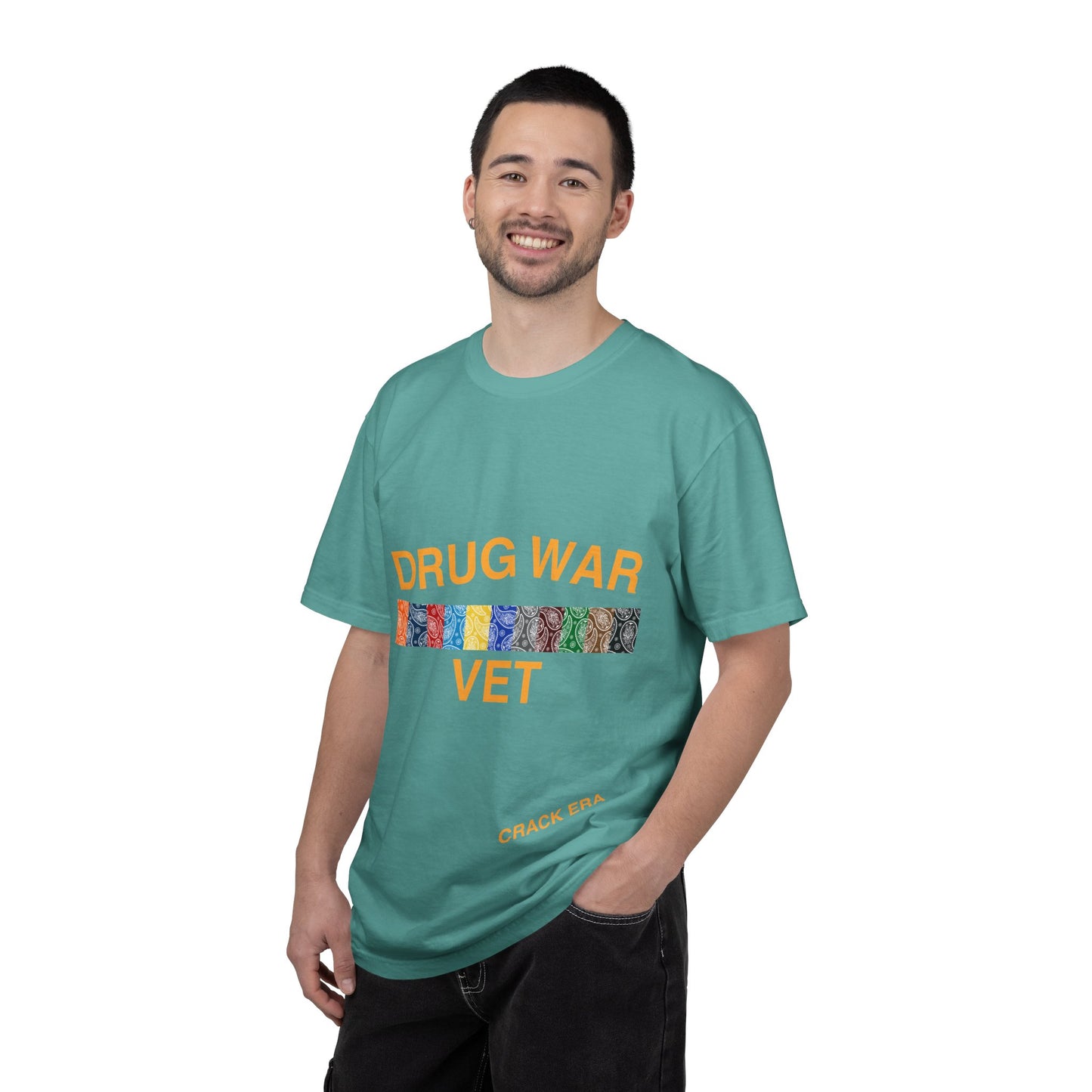 Drug War Vet T-Shirt – 'Crack Era' Retro Patch Graphic Tee