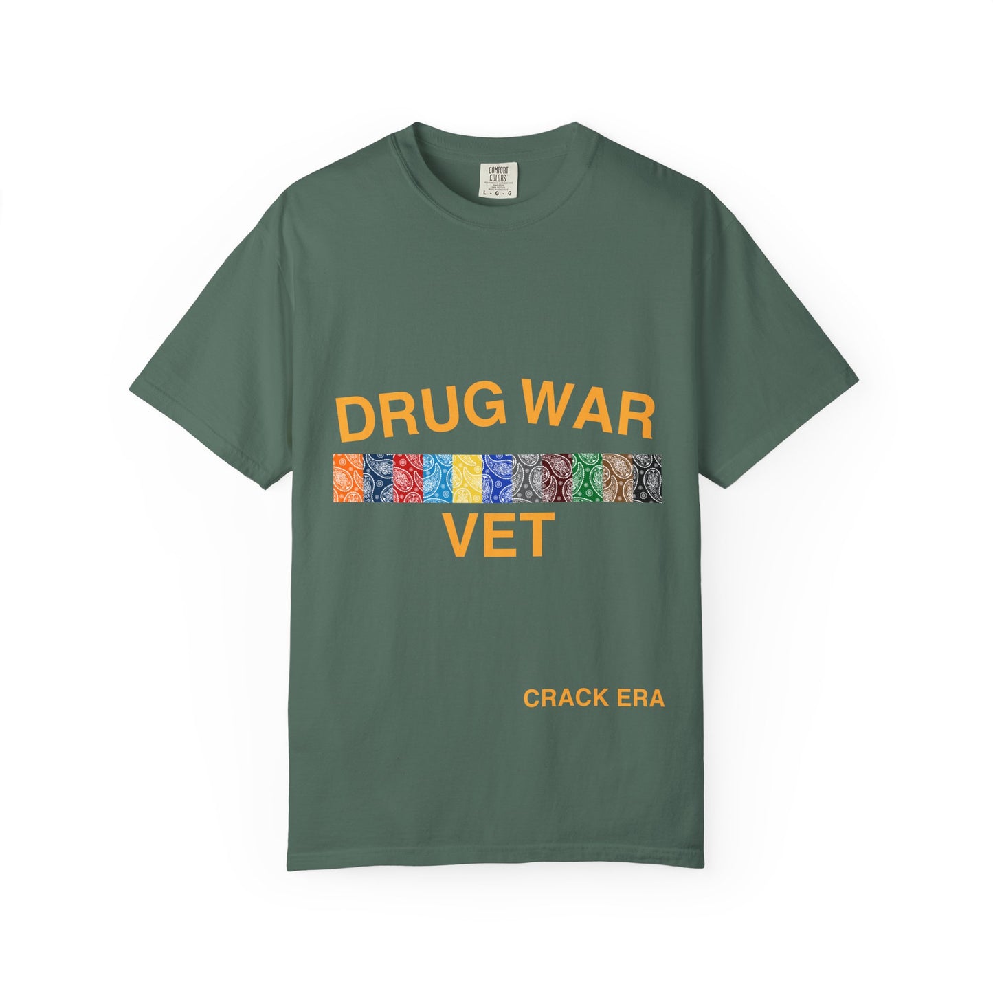 Drug War Vet T-Shirt – 'Crack Era' Retro Patch Graphic Tee