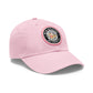 Brick University (Black Design) - Hat with Leather Patch (Round)