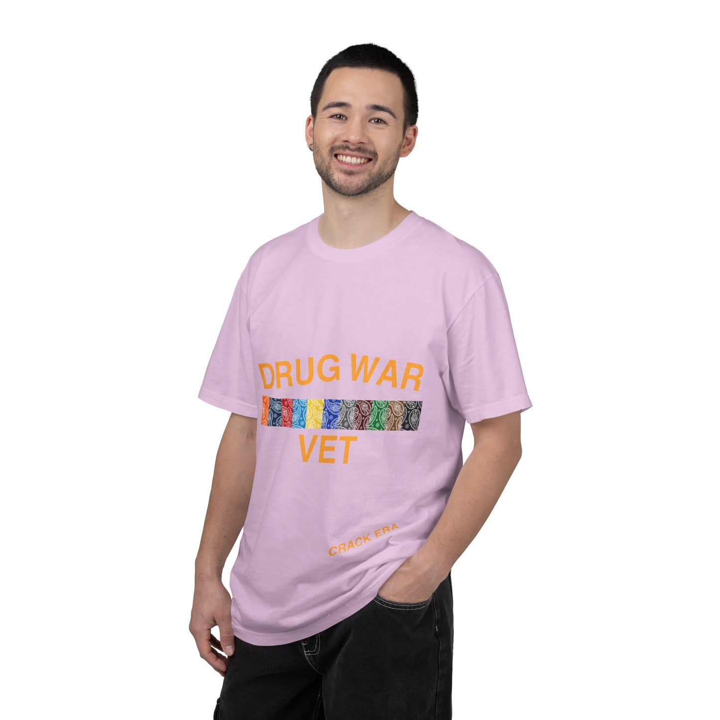 Drug War Vet T-Shirt – 'Crack Era' Retro Patch Graphic Tee