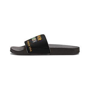 Drug War Vet - Slide Sandals — White Removable‑Strap Slides