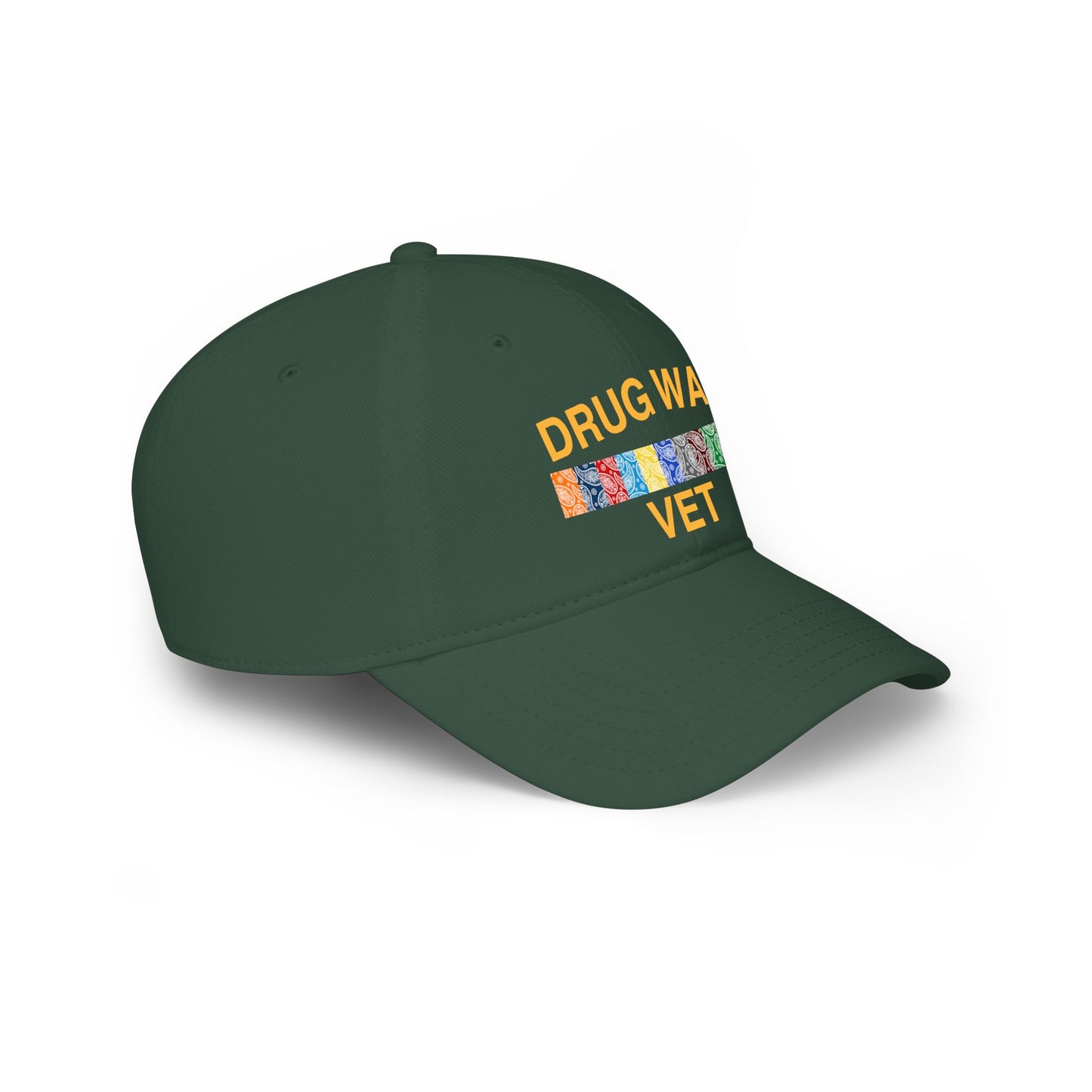 Drug War Vet Baseball Cap — Military Ribbon Veteran Hat
