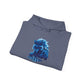 Wolf Playing Chess (Blue Team) - Unisex Heavy Blend™ Hooded Sweatshirt