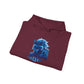 Wolf Playing Chess (Blue Team) - Unisex Heavy Blend™ Hooded Sweatshirt