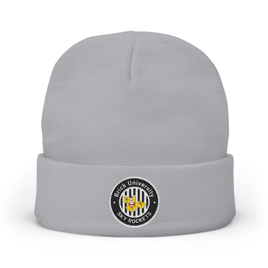 Brick University (Black-outside) Knit Beanie