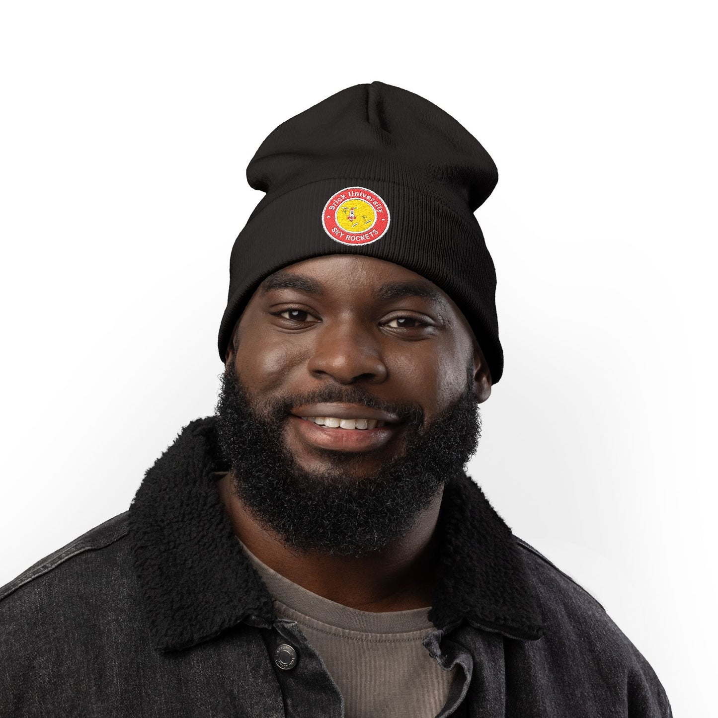 Brick University Knit Beanie