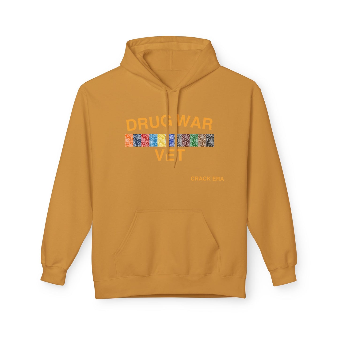 Drug War Vet Hoodie — 'Crack Era' Retro Patch Graphic