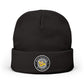 Brick University (Black-outside) Knit Beanie