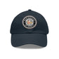 Brick University (Black Design) - Hat with Leather Patch (Round)