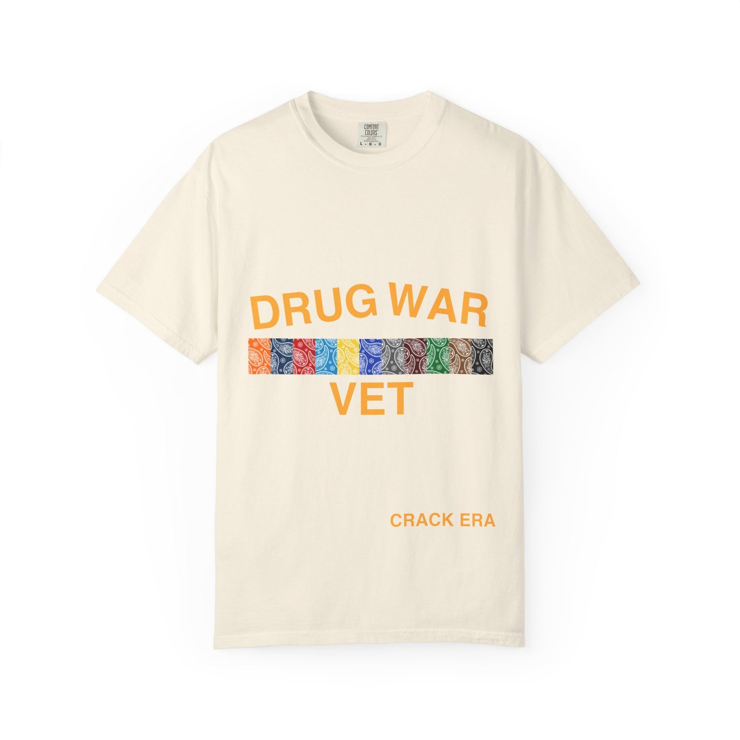 Drug War Vet T-Shirt – 'Crack Era' Retro Patch Graphic Tee