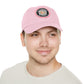 Brick University (Black Design) - Hat with Leather Patch (Round)